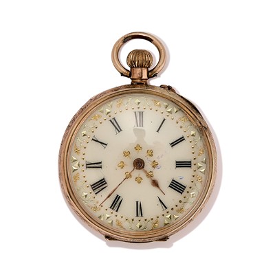 Lot 326 - A top wind open faced fob watch