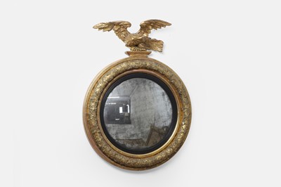 Lot 611 - A Regency-style gilt-gesso convex mirror
