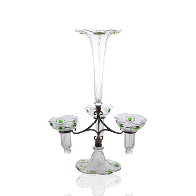 Lot 78 - A Stuart & Son glass epergne