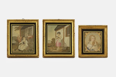 Lot 136 - Three Regency needlework pictures
