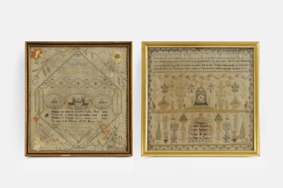 Lot 636 - Two George III needlework samplers