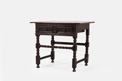 Lot 433 - A Charles II oak side table