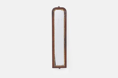 Lot 434 - A walnut and parcel-gilt pier glass