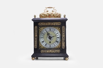 Lot 436 - A William and Mary basket-top bracket clock