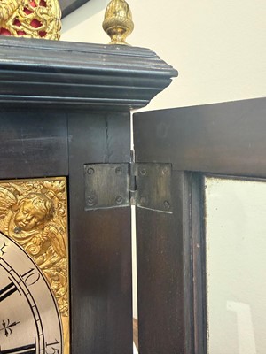 Lot 436 - A William and Mary basket-top bracket clock