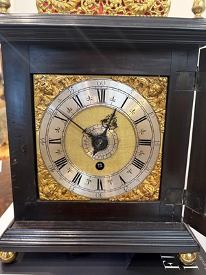 Lot 436 - A William and Mary basket-top bracket clock