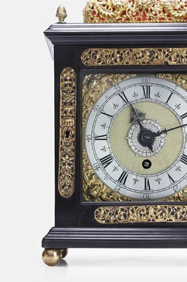 Lot 436 - A William and Mary basket-top bracket clock