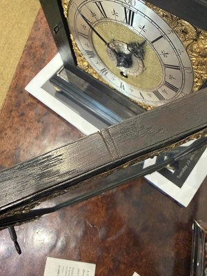 Lot 436 - A William and Mary basket-top bracket clock