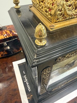 Lot 436 - A William and Mary basket-top bracket clock