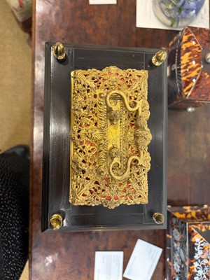 Lot 436 - A William and Mary basket-top bracket clock