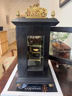 Lot 436 - A William and Mary basket-top bracket clock