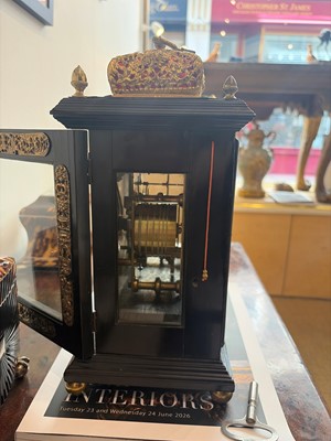 Lot 436 - A William and Mary basket-top bracket clock