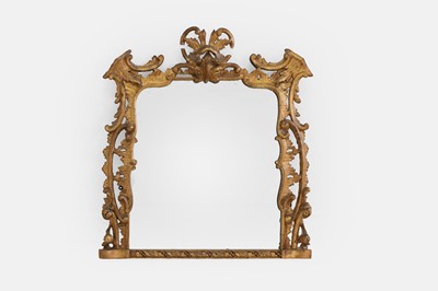 Lot 432 - A giltwood rococo wall mirror