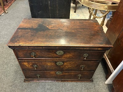 Lot 450 - A Charles II walnut and sycamore-inlaid chest-on-stand