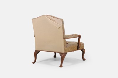 Lot 441 - A George III walnut library armchair
