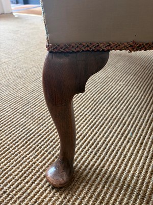Lot 441 - A George III walnut library armchair