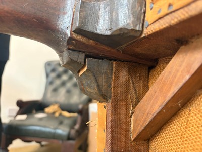Lot 441 - A George III walnut library armchair