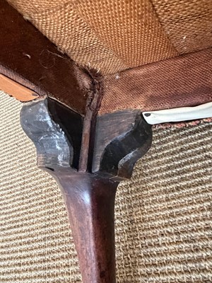 Lot 441 - A George III walnut library armchair