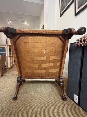 Lot 441 - A George III walnut library armchair