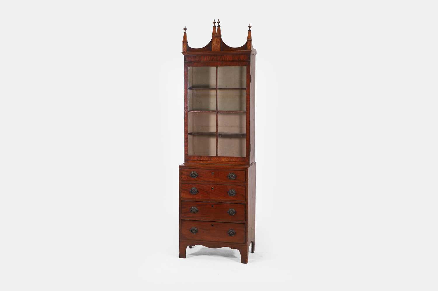 Lot 445 - A late George III mahogany china cabinet