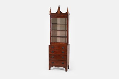 Lot 445 - A late George III mahogany china cabinet