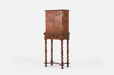 Lot 447 - A George I walnut cabinet-on-stand