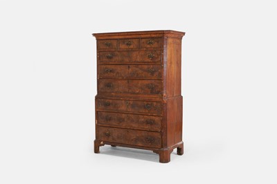 Lot 449 - A George II walnut chest-on-chest