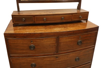Lot 537 - A late Regency mahogany bow front chest of drawers