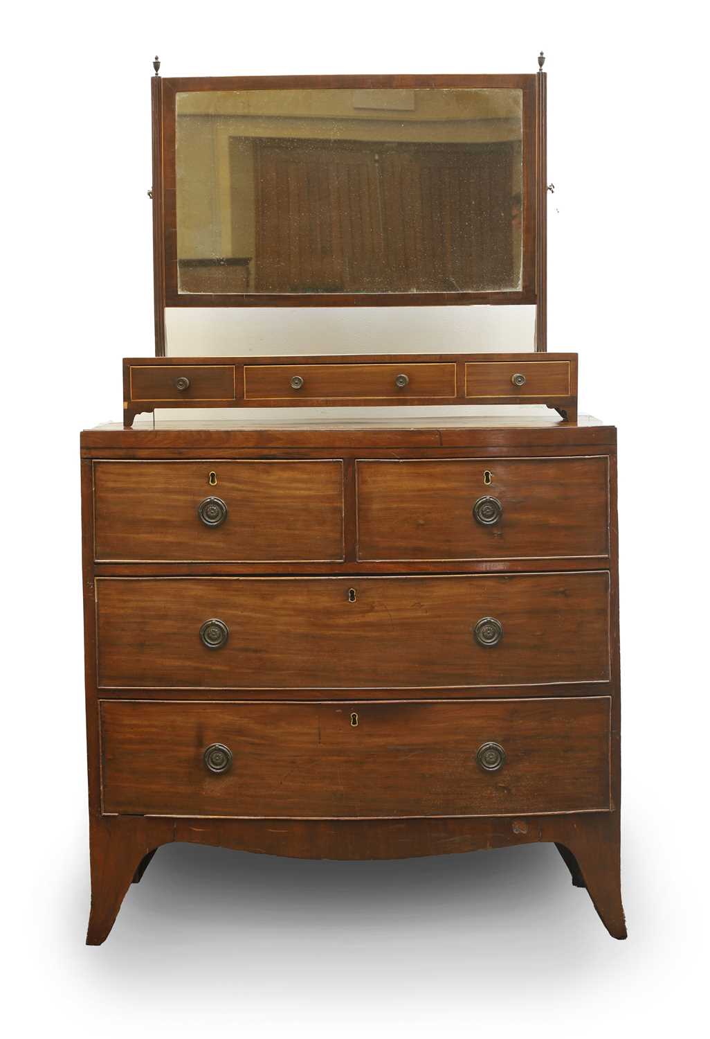 Lot 537 - A late Regency mahogany bow front chest of drawers