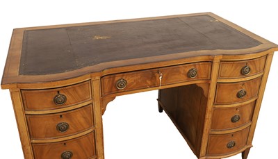 Lot 534 - A mahogany pedestal desk