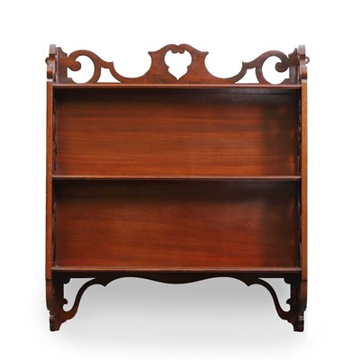 Lot 525 - A George III style mahogany wall shelf