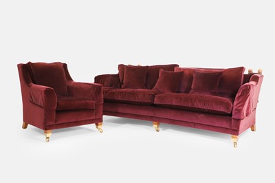 Lot 360 - A Duresta Knole-style sofa and matching armchair
