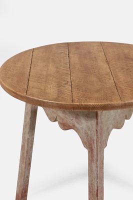Lot 129 - A George III-style painted pine cricket table