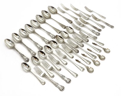 Lot 25 - A selection of silver flatware