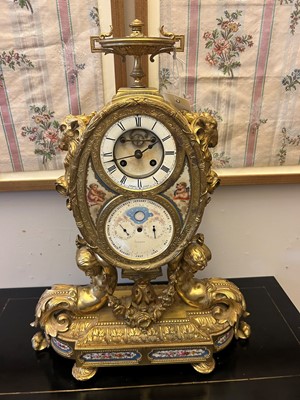 Lot 33 - An ormolu perpetual calendar mantel clock