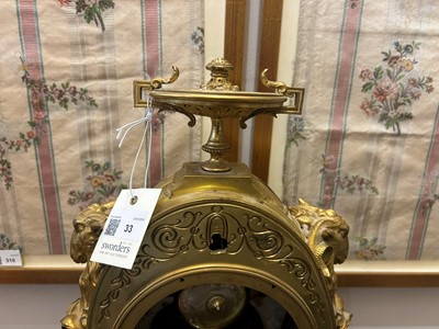 Lot 33 - An ormolu perpetual calendar mantel clock