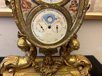 Lot 33 - An ormolu perpetual calendar mantel clock