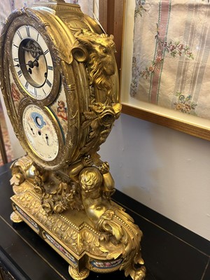 Lot 33 - An ormolu perpetual calendar mantel clock