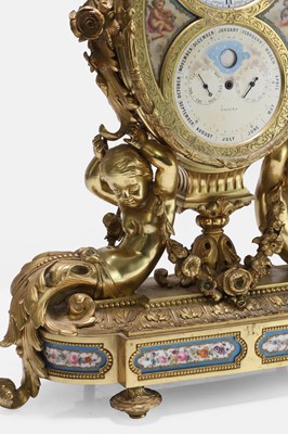 Lot 33 - An ormolu perpetual calendar mantel clock