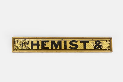 Lot 467 - A verre églomisé chemist's sign