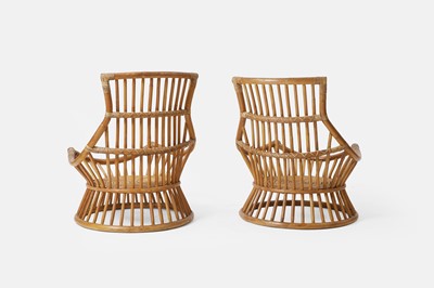 Lot 162 - A pair of vintage bamboo low chairs