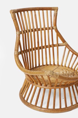 Lot 162 - A pair of vintage bamboo low chairs