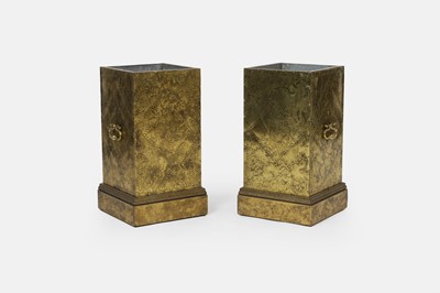 Lot 84 - A pair of gilt-metal umbrella stands