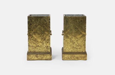 Lot 84 - A pair of gilt-metal umbrella stands