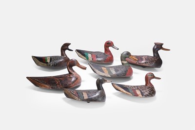 Lot 228 - A group of seven decoy ducks