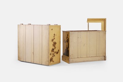 Lot 46 - A George III-style cream-japanned linen press