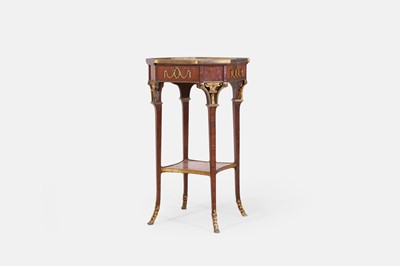 Lot 593 - A Louis XV-style kingwood and amaranth side table