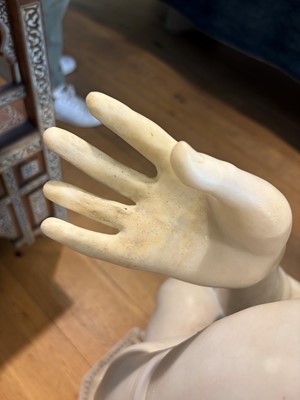 Lot 53 - A large marble figure of 'The Crouching Venus'