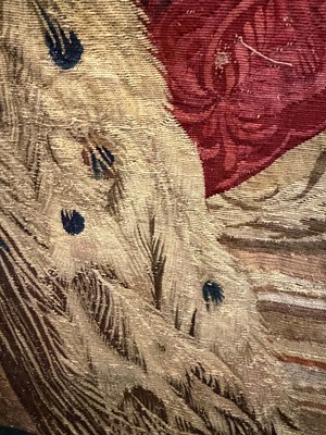 Lot 307 - A Gobelins allegorical tapestry of the 'Palace of Versailles' representing April