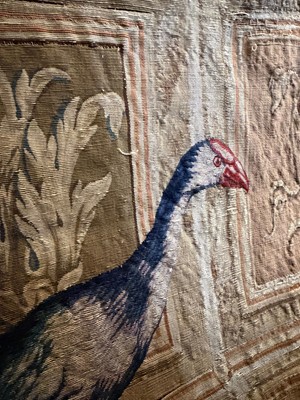 Lot 307 - A Gobelins allegorical tapestry of the 'Palace of Versailles' representing April